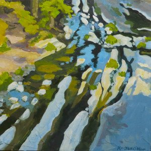Little River at the Wolf Creek Trailhead painted by Kristen O'Neill