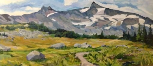 Mt Rainier Trail painting