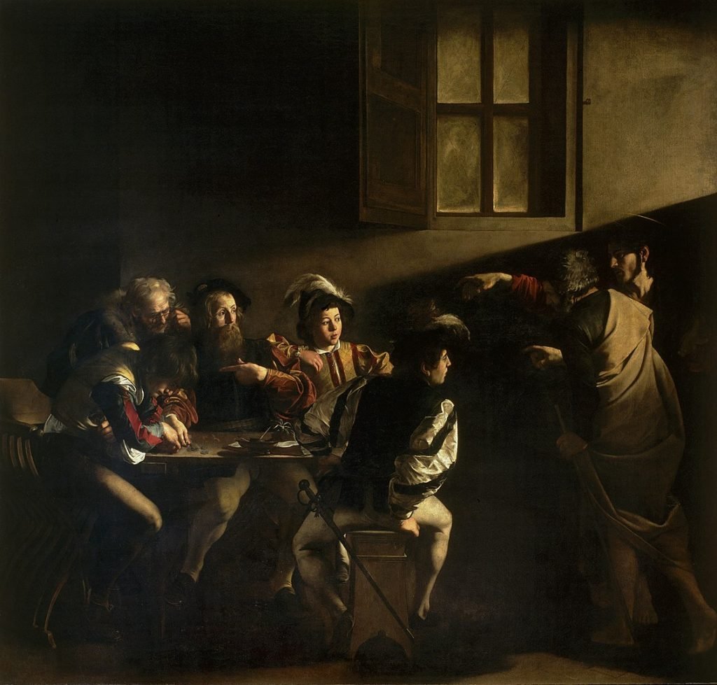 Glowing paint effect in Caravaggio's painting