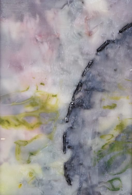 Kristen O'Neill Saw Blade Memories encaustic painting